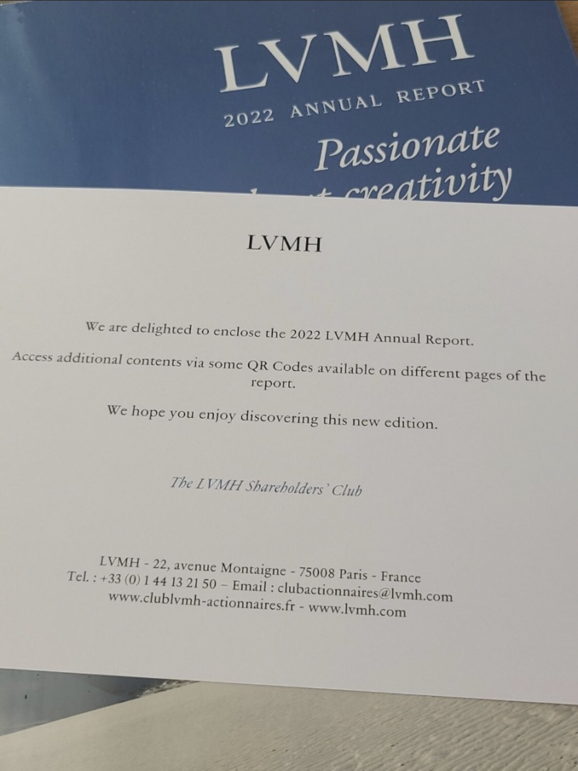 lvmh annual report
