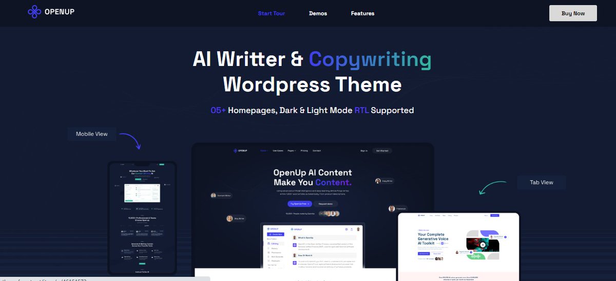 About Openup Theme Openup Theme is an exceptional and versatile WordPress theme designed specifically for AI Content Writing/Generator websites With its sleek and contemporary design, OpenUp is the perfect choice for building your own AI Writer, #ai themesgear.com/openup-theme/