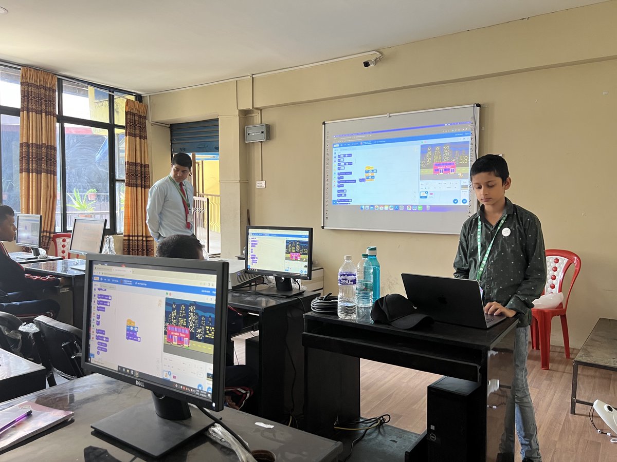 dandbhq's tweet photo. Introducing our youngest superheroes in the coding world! Meet Mr. Sampanna Dhungana (11) and Ms. Simrik Dhungana (8), the dynamic duo breaking barriers and inspiring us all!
Their passion for volunteering with 8th/9th grade students at our codeclub session is beyond commendable! https://t.co/ZdThexlnmQ