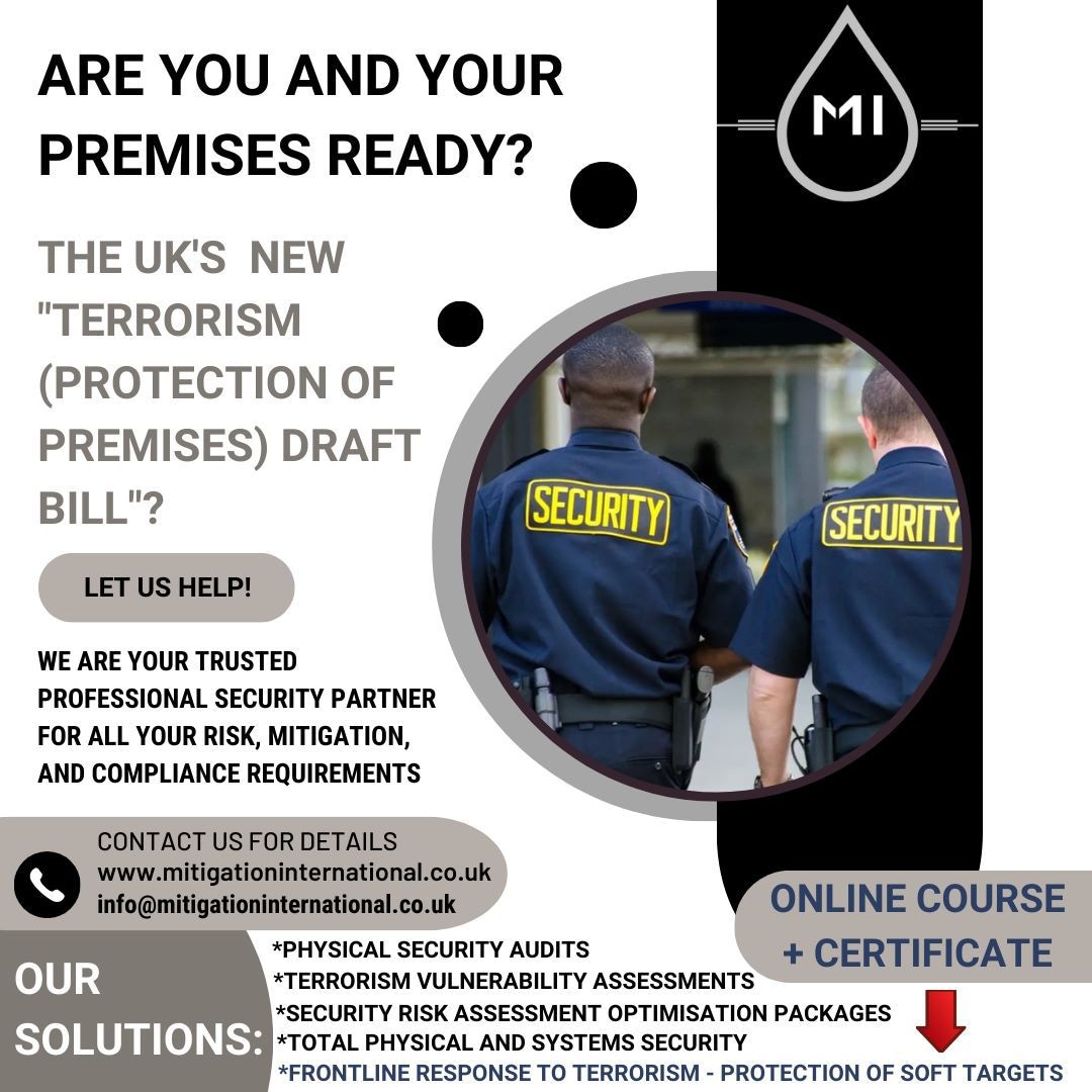 Contactt mitigationinternational.co.uk we are the Global Security Risk Consultants..specialising in protection of infrastructure