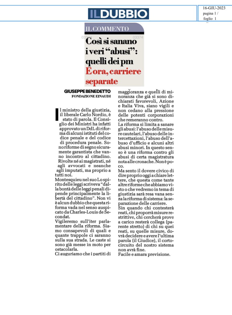 fleinaudi's tweet photo. Ce lo avete chiesto da più parti.
Ecco il pensiero del nostro Presidente @avvbenedetto sulla riforma della Giustizia, “targata” #Nordio, approvata ieri  in Consiglio dei Ministri.

Leggi su @ildubbionews👇📰 https://t.co/pdgqnxQekn