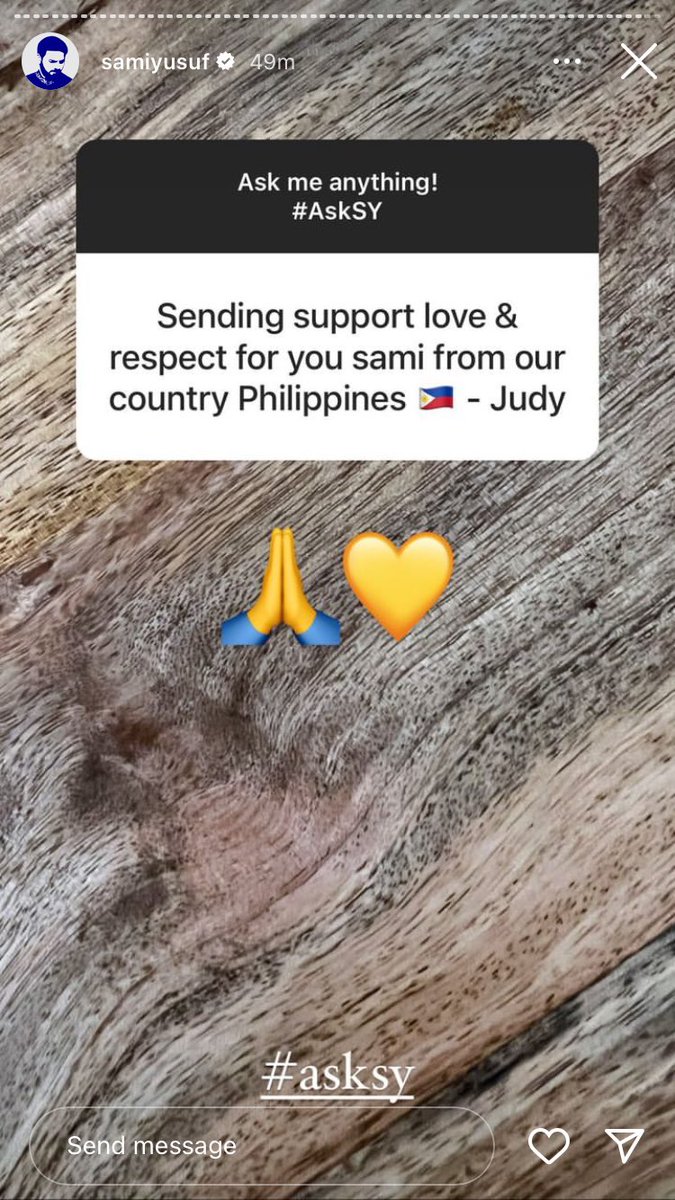 GhudyAngelConda's tweet photo. Sami answered my Q&A greetings on my main IG account ๐ฅน๐ญ๐๐ป๐๐ฅน
#ASKSY #samiyusuf https://t.co/rwMcUZTndk
