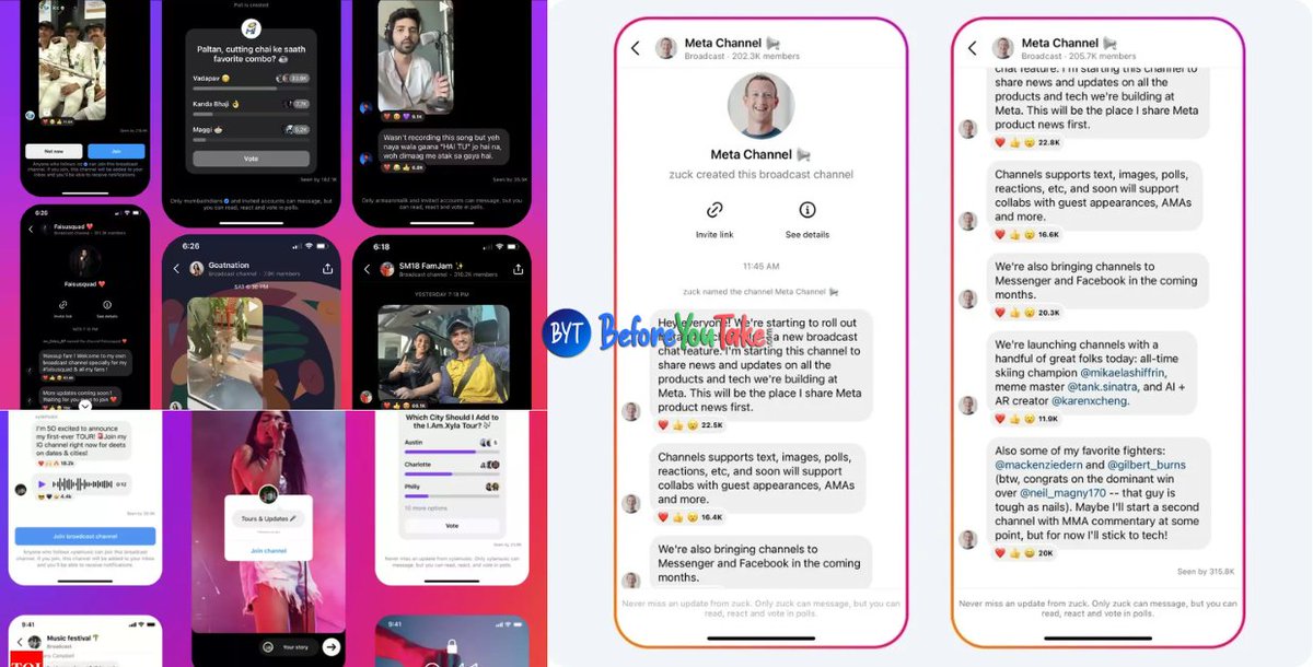 Enhancing Creator-Follower Connections: Instagram Launches Broadcast Channels in India

Know more @ beforeyoutake.com/news/informati…

#BeforeYouTake #InstagramChannels #BroadcastChannels #CreatorsConnect #InstagramUpdates #EngageWithFollowers #News #TechNews #Updates