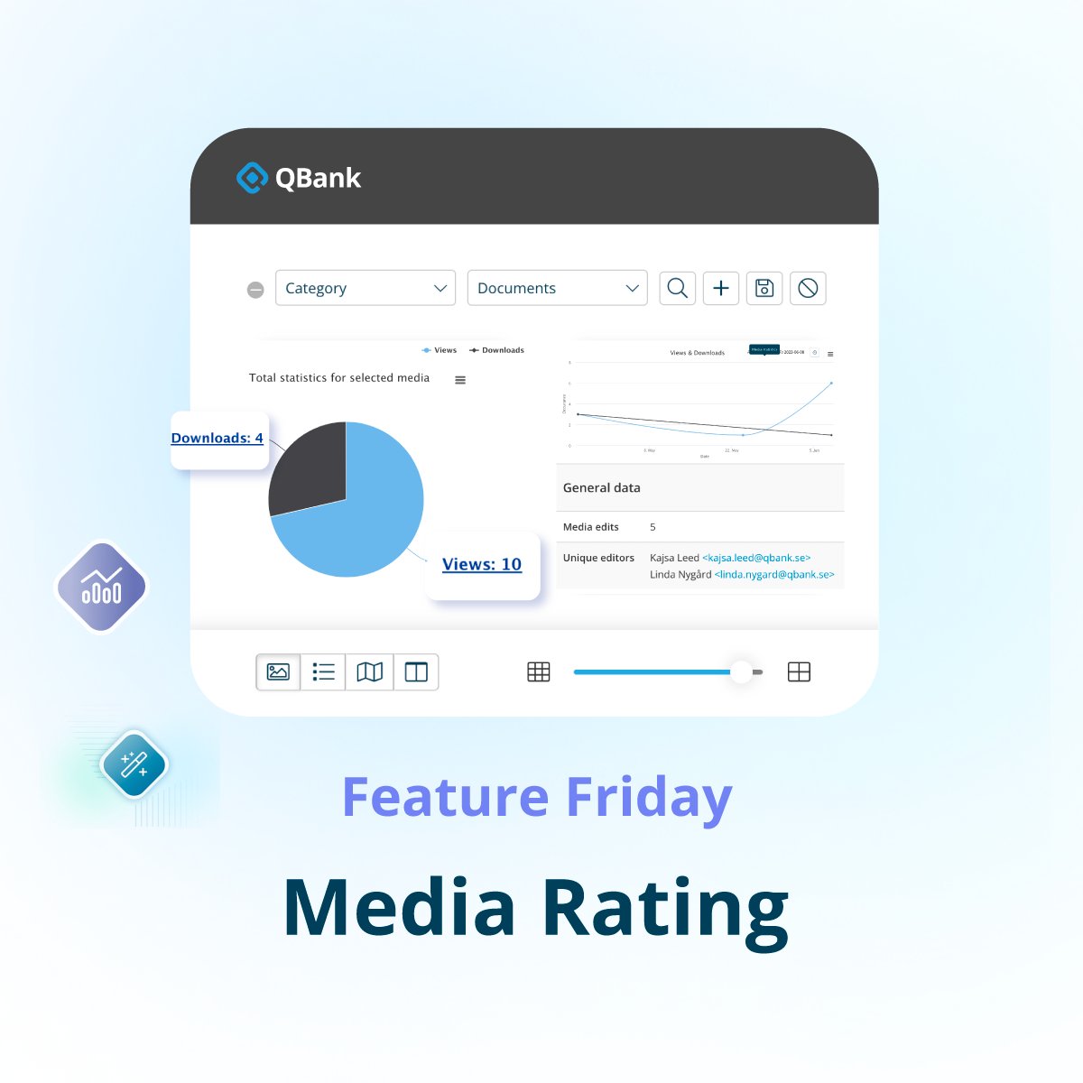🤖 Introducing 'Media Rating'! Discover your most and least popular assets based on views, downloads, updates, metadata, and channels. Evaluate quality, fill out properties, and keep your DAM clean. Happy Friday! 😎

#digitalassetmanagement #analytics #DAM