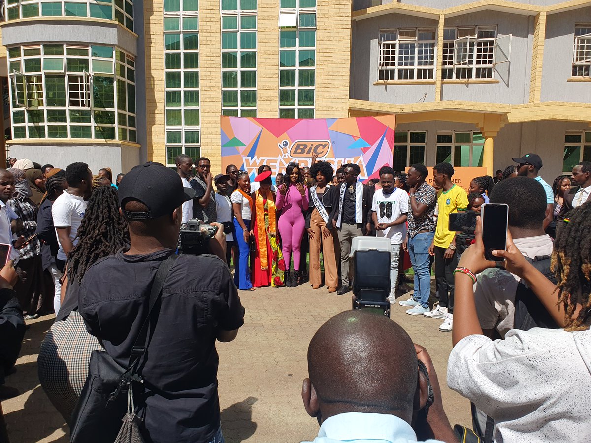 CommsMillo's tweet photo. Making sure #WembeshaNaBIC at MKU with BIC Kenya and @AzziadNasenya received the media coverage it deserves 💯
#millocommunications #prwithpassion #bickenya #bicshavers #ichoosesmooth #ichoosemisssoleil #misssoleilsensitive #wembeshanabic #azziad https://t.co/e80IIWnPQd