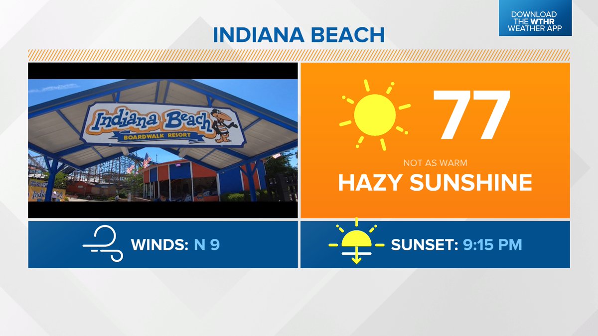 Gotta love @IndianaBeach on days like the one coming up. Great day to enjoy the park's 95th anniversary season. #13sunrise.
 #13weather #inwx @WTHRcom