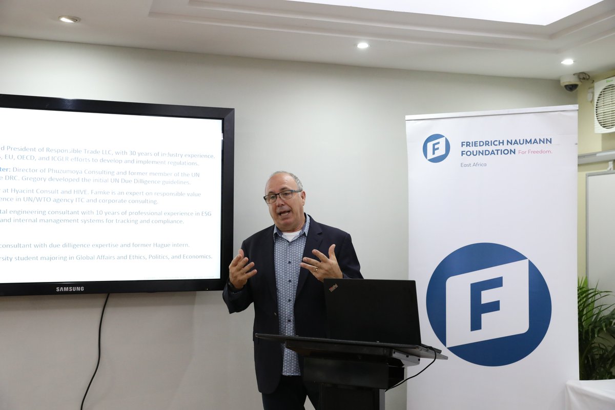 FNF_Kenya's tweet image. 80% of Tin, Tungsten, and Tantalum used worldwide come from the Africa Great Lakes Region, says Mike Loch at the #ConflictMinerals Round Table Meeting during our  #FreedomCafé