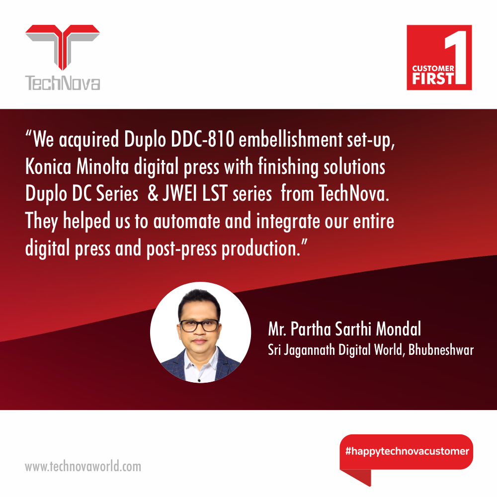 TechNovaWorld's tweet photo. #TechNova #HappyCustomers #CustomerFirst #Duplo #DDC810 #JWEI https://t.co/fw3Jclq3lS