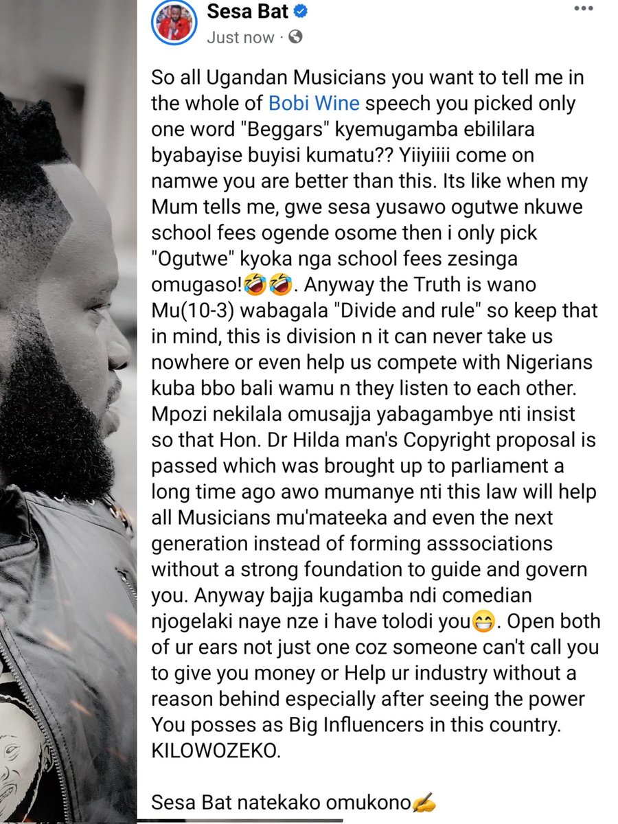 Alina amatu awulire🤏 Bobi wine, Kenzo Ugandan Musician Federation