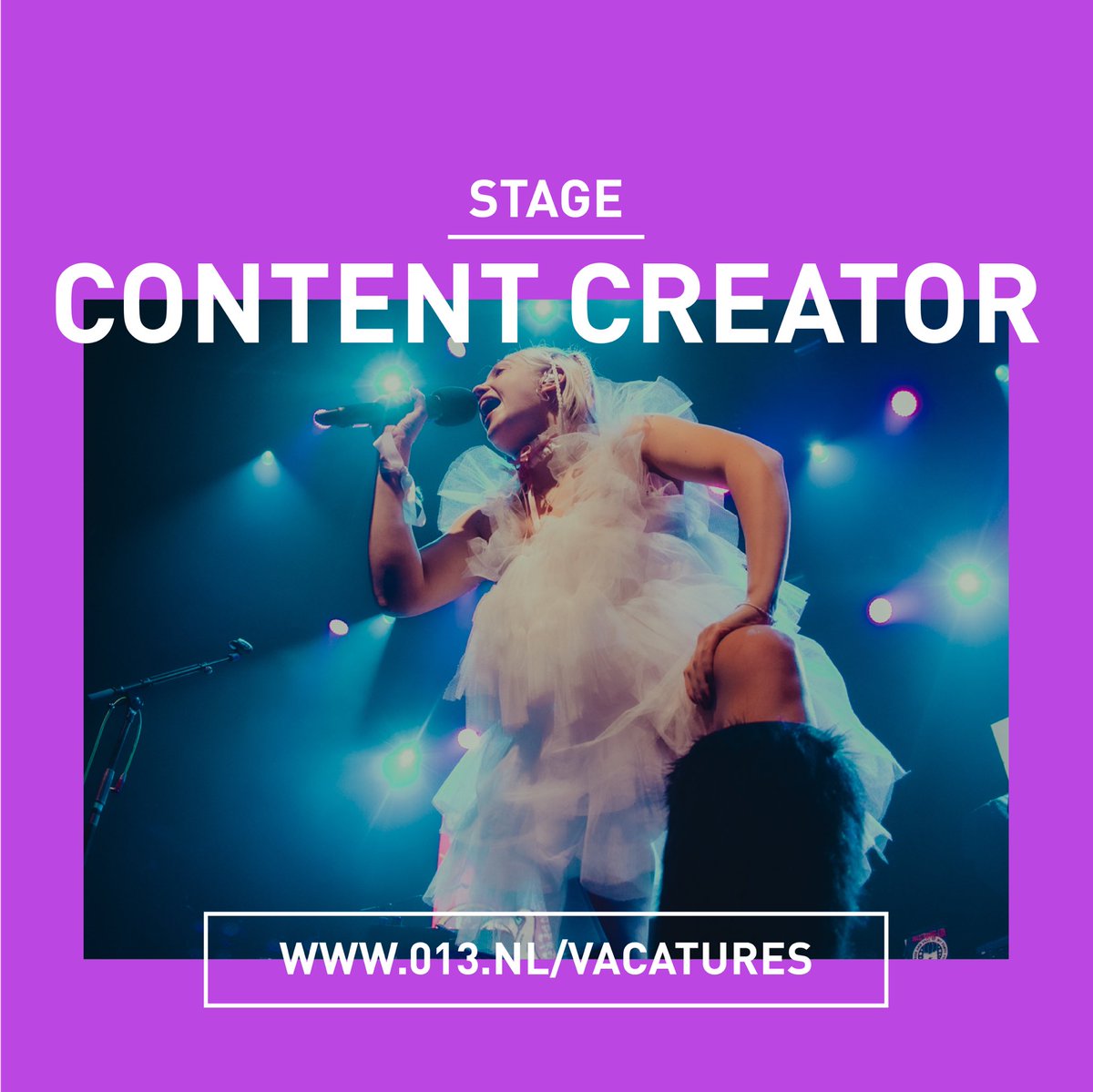 013's tweet photo. Stage alert! Voor de periode van september 2023 tot februari 2024 zoeken we een stagiair(e) Licht en een stagiair(e) Content Creator. Wil je ervaring opdoen achter de schermen van de muziekindustrie én genieten van de grootste live shows? Ga dan naar https://t.co/lz6aRLLAQI https://t.co/Zw5kIa2AXg