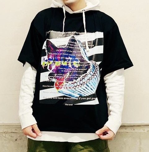 hybule's tweet photo. 6/19 0:00 新作オーバーアームTシャツ『我儘』発売です！🐕
数量限定になりますので是非チェックしてください♪

男女兼用ワンサイズのみ
https://t.co/VYTSmKSnO3 https://t.co/3KbcyuqCnx