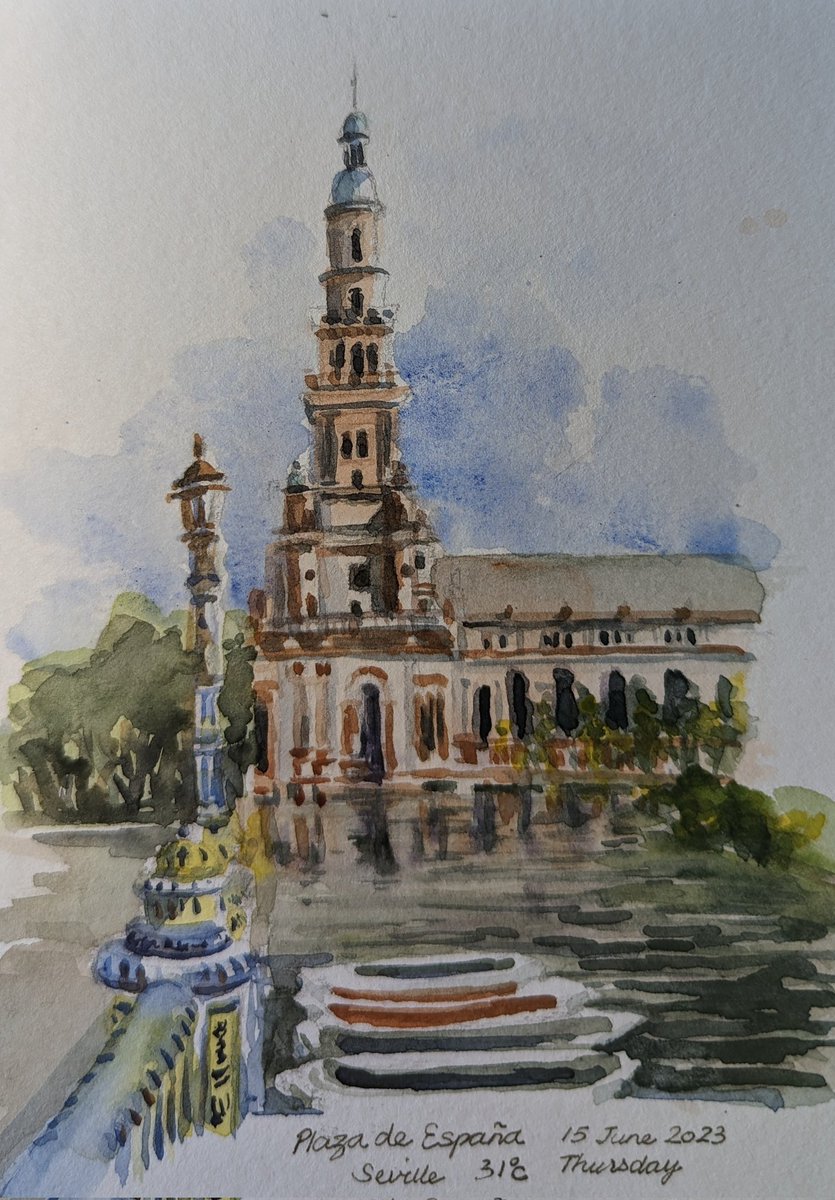 #usk #urbanskerchers #sketching #plazaespana #seville #sketchbook #sketch #sketchbookart