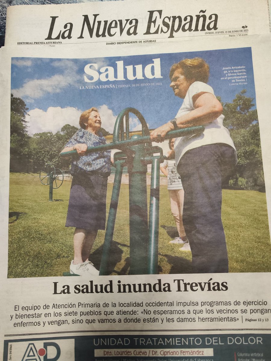 Hoy 24 págs. de SALUD:
✓ Marc, un hombre con cáncer de mama.
✓ La imperiosa necesidad de una unidad de trastornos de la personalidad.
✓ La salud mental de los policías.
✓ Los secretos de la artritis reumatoide.
✓ Cómo cuidar la piel en verano...