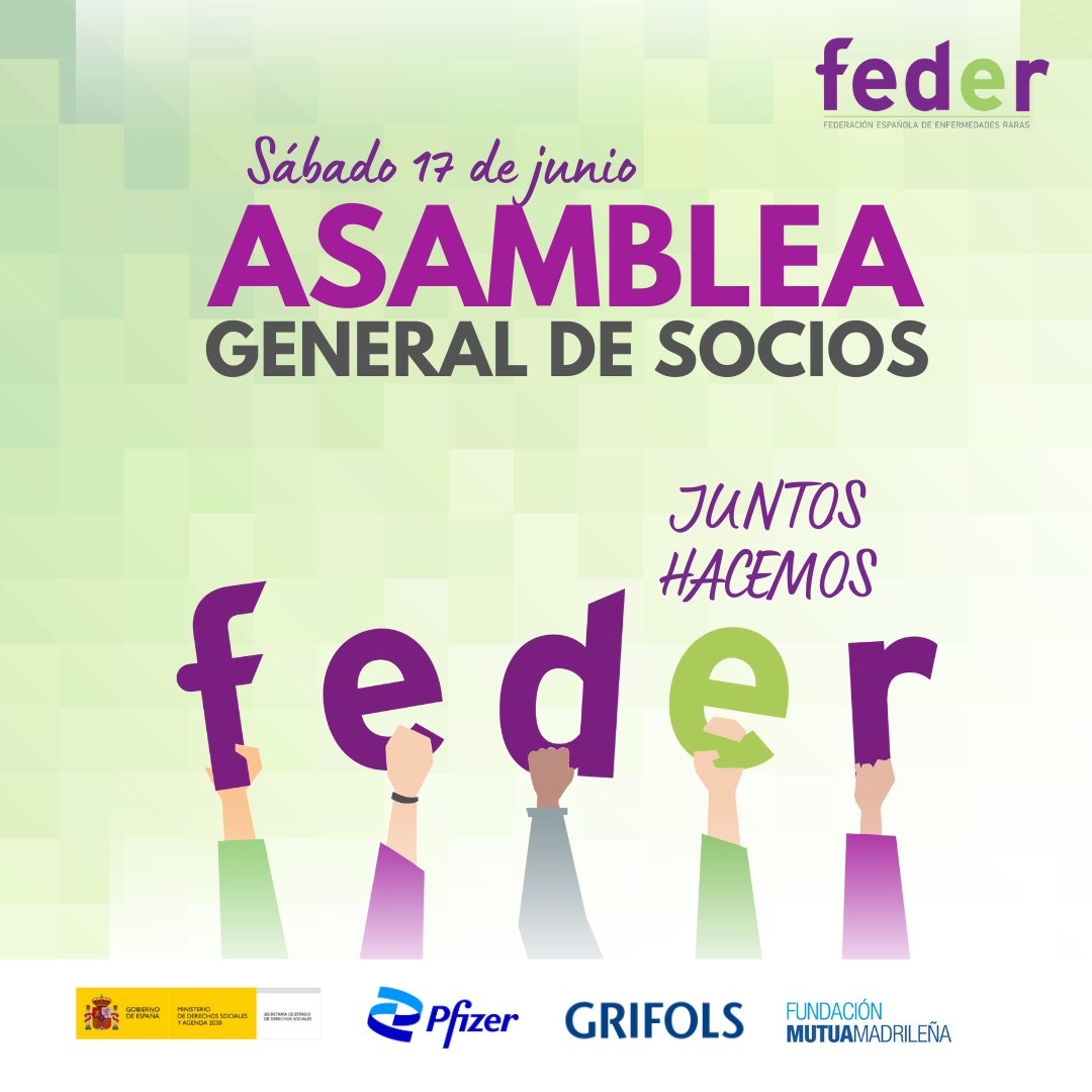 FEDER_ONG's tweet photo. ⏲️ ¡Apenas quedan unas horas para nuestra Asamblea General de Socios! ✨ 

¿A cuántos de vosotros nos encontraremos allí?
¡Os leemos en comentarios! 👇

#SomosFEDER https://t.co/ADqCr7seSJ