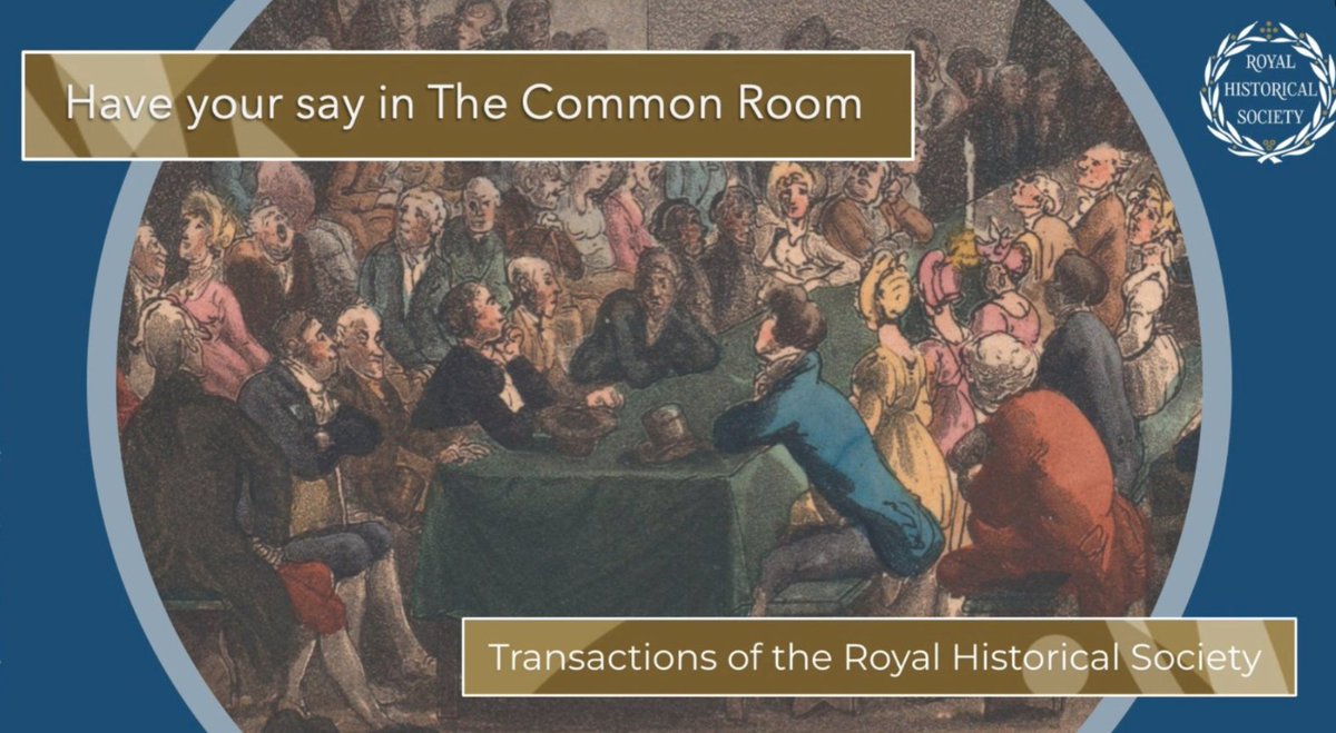 'The Common Room' is a new section in 'Transactions <a href="/royalhistsoc/">Royal Historical Society</a>' bit.ly/3LLywNb.

Submissions now welcome for shorter commentaries on topics covering historical practice, approach, debate &amp; historiography -- from historians at all career stages 

#twitterstorians