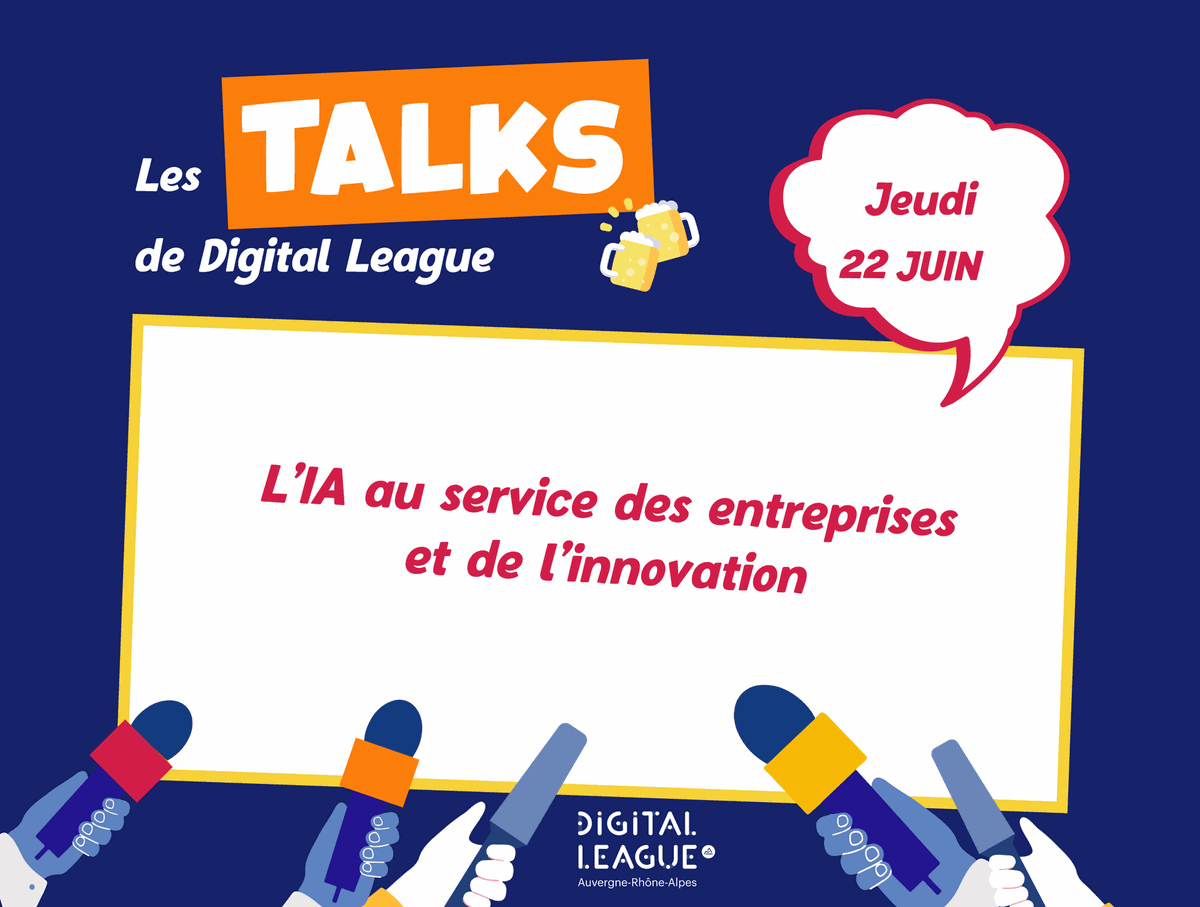 Digitaleague's tweet photo. Talks - #IntelligenceArtificielle au service des entreprises et de l' #innovation
📅22 juin
⏰18h - 21h
📍@microsoftfrance Lyon

💡Révolution de l'intelligence générative : travailler avec #ChatGPT
✅Comment repenser son modèle grâce l'IA ?

Inscription🔗 https://t.co/blNRC9iDMv https://t.co/4ooSbbZSnJ