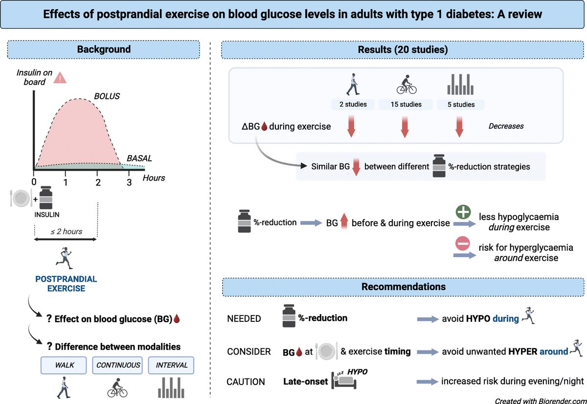 Up front &amp; free to read in our Jul issue #editorspicks: Effects of postprandial exercise on blood glucose levels in adults with type 1 diabetes: a review bit.ly/43rDpBm
