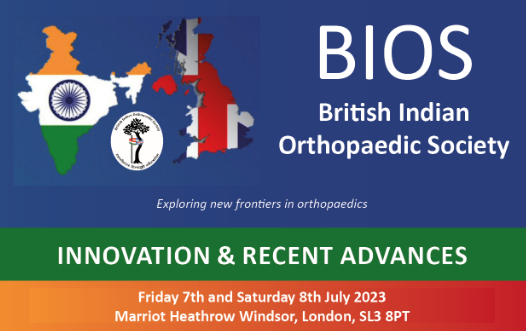 RCSEd are proud to be Gold Sponsors at the upcoming British Indian Orthopaedic Society (BIOS) Conference taking place in London, 7-8 July. For more information and to register, go to the event website: ow.ly/nFqR50OPat2 #BIOSortho2023