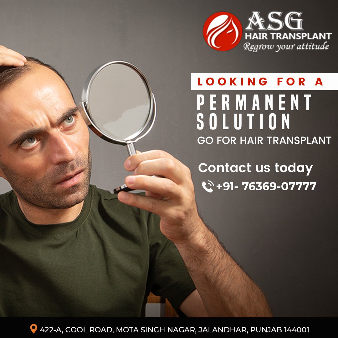 Looking for a Permanent Solution!
Go for Hair Transplant!
Contact us Today!
☎+91-76969-07777

#lookingpermanenetsolution #hairtransplant #permanentsolution #advancedHairTransplant #safehair #perfectsolution #healthyhair #regrow #asghairtransplant #hairtransplant #newhairgrowth