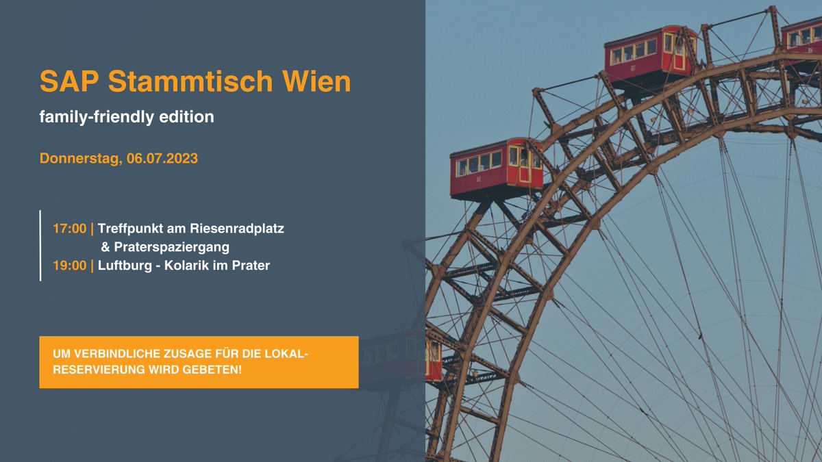 Ob wohl das Bier vor oder nach der Schwarzen Mamba besser schmeckt? Wir werden’s herausfinden beim ersten familienfreundlichen #SAPStammtischWien! 😉 Wir bitten um eine verbindliche Zusage inkl. Personenanzahl bis 22.06. groups.community.sap.com/t5/wien-blog-p…