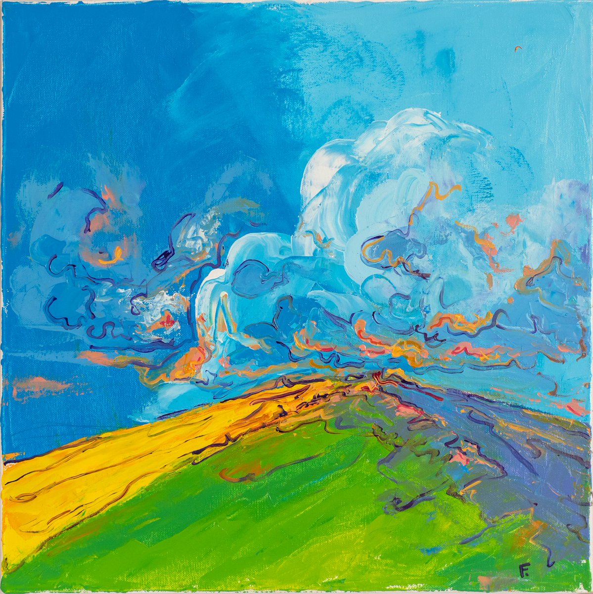 frank_creative's tweet photo. 'Pinnacle'
Acrylic and oil on canvas | 50 x 50 cm

Now available on my website.

An abstract interpretation of Pinnacle Hill (Malvern) as a shaft of evening light breaks through the cloud cover. This piece is painted in acrylic and oil on canvas.

#art #artist #oilpainting https://t.co/stpP3sz2Ne
