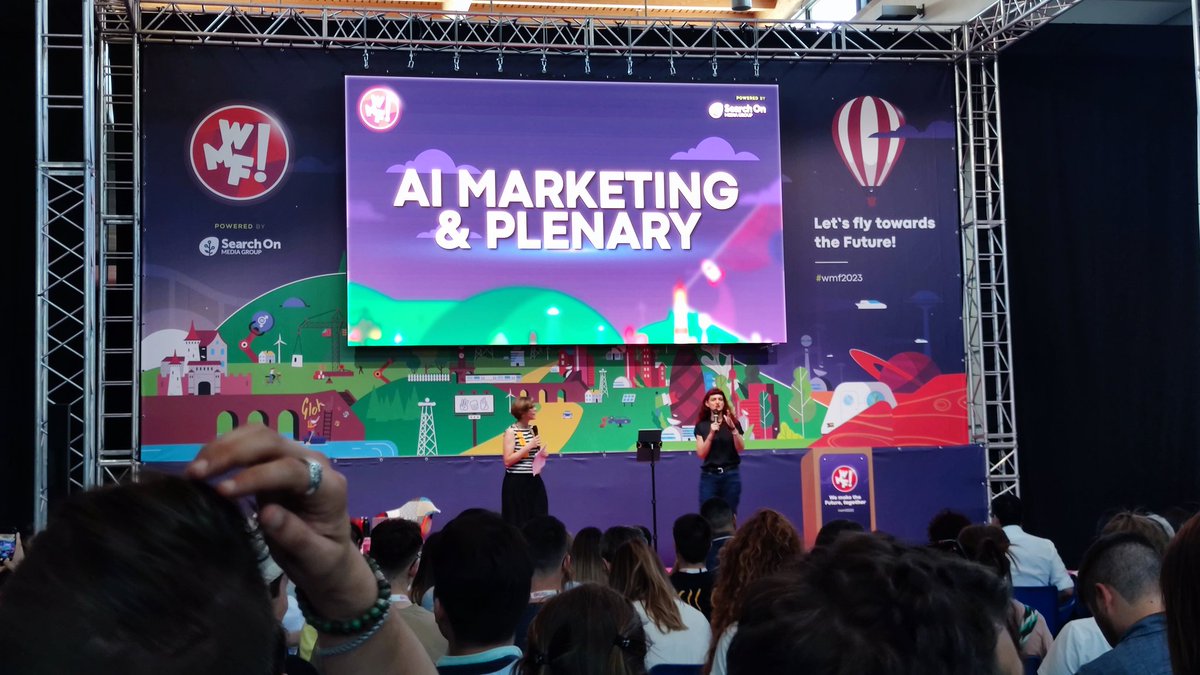 AMalfertheiner's tweet photo. #WMF2023 Second day of the AI future 👍🏼

#WMF2023 #Rimini #future #AI https://t.co/67OpLOjQTN