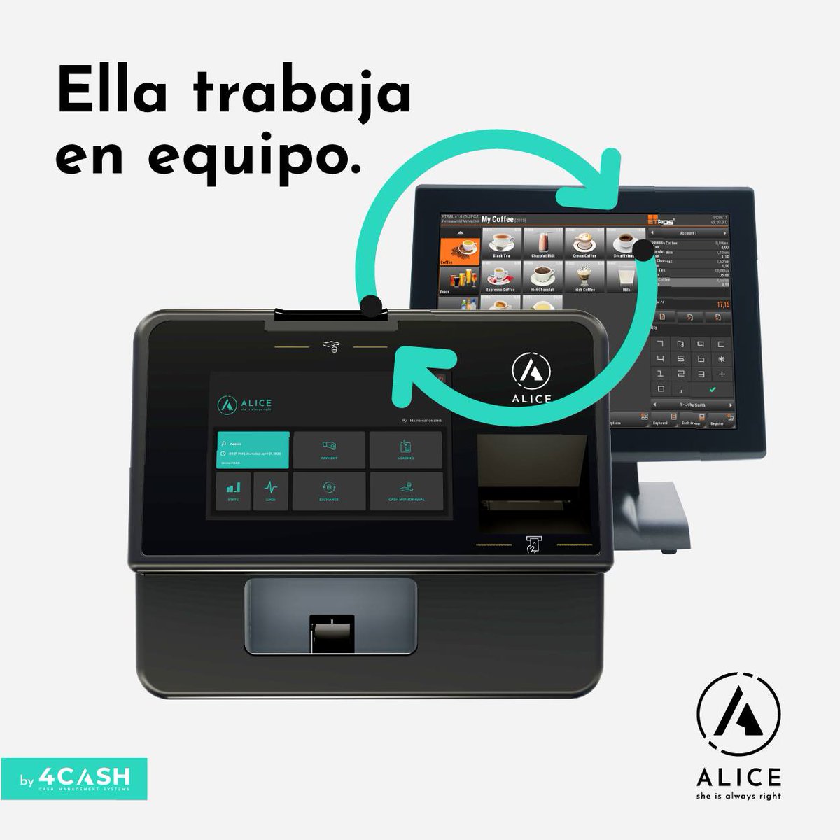 TpvyPesaje's tweet photo. Ella trabaja en equipo
✔️ Se comunica con su software POS. 
✔️ Tiene una aplicación para gestionar el cajero a distancia. 
✔️ Software intuitivo y fácil de usar. 
¡ALICE puede ser el próximo miembro de su equipo! 
https://t.co/rULEogxWgJ
Tlf 951 387 914 https://t.co/SeYxl6H22H
