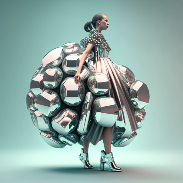 My AI fashion design👗for The Queens of CloneX  of the new looks for <a href="/dressxcom/">DRESSX</a> and <a href="/QueensofCloneX/">QueensofCloneX</a>, #dressxQCX join to create your own look - discord.gg/FnYgTTtUtV