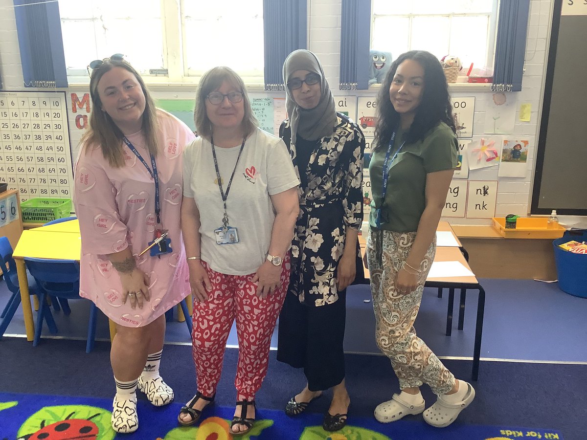 Fabulous frogs ready for pyjamarama day @HazelSchool