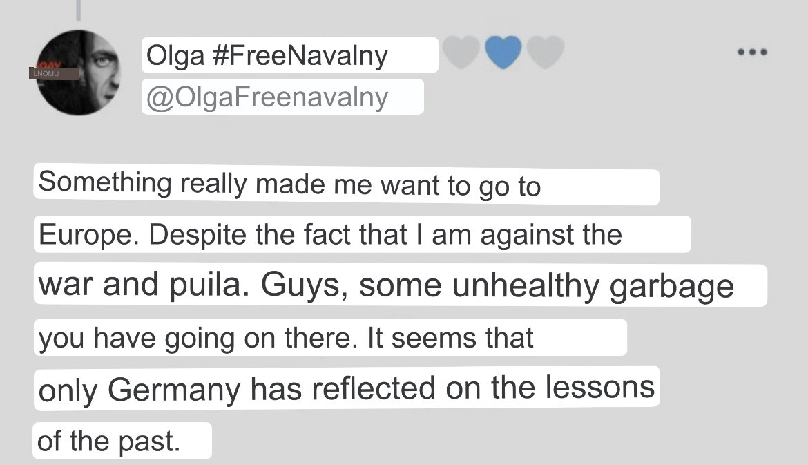 Totally support this FreeNavalny account not to come to Europe. Stay in russia and fix your country.