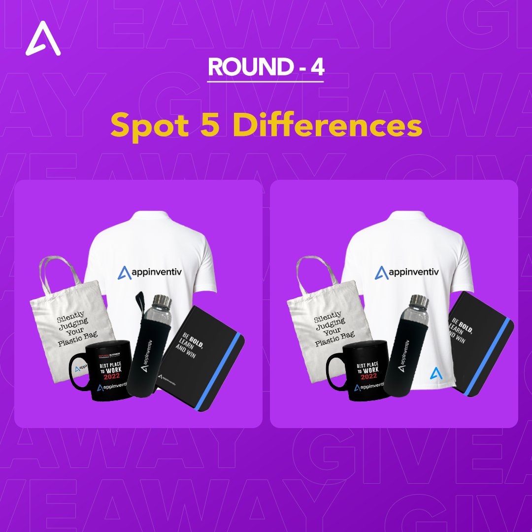 Ready to play #Round4?🧐

It's time🕟 to #sharpen your #vision & spot 5 #differences in the image below💡

Don't forget to follow #RULES⚡

🖖Follow @Appinventiv
🔁Like & RT the tweet
✅Answer & tag 3 friends in the comments

#giveaway #contest #giveaways #contests #contestentry