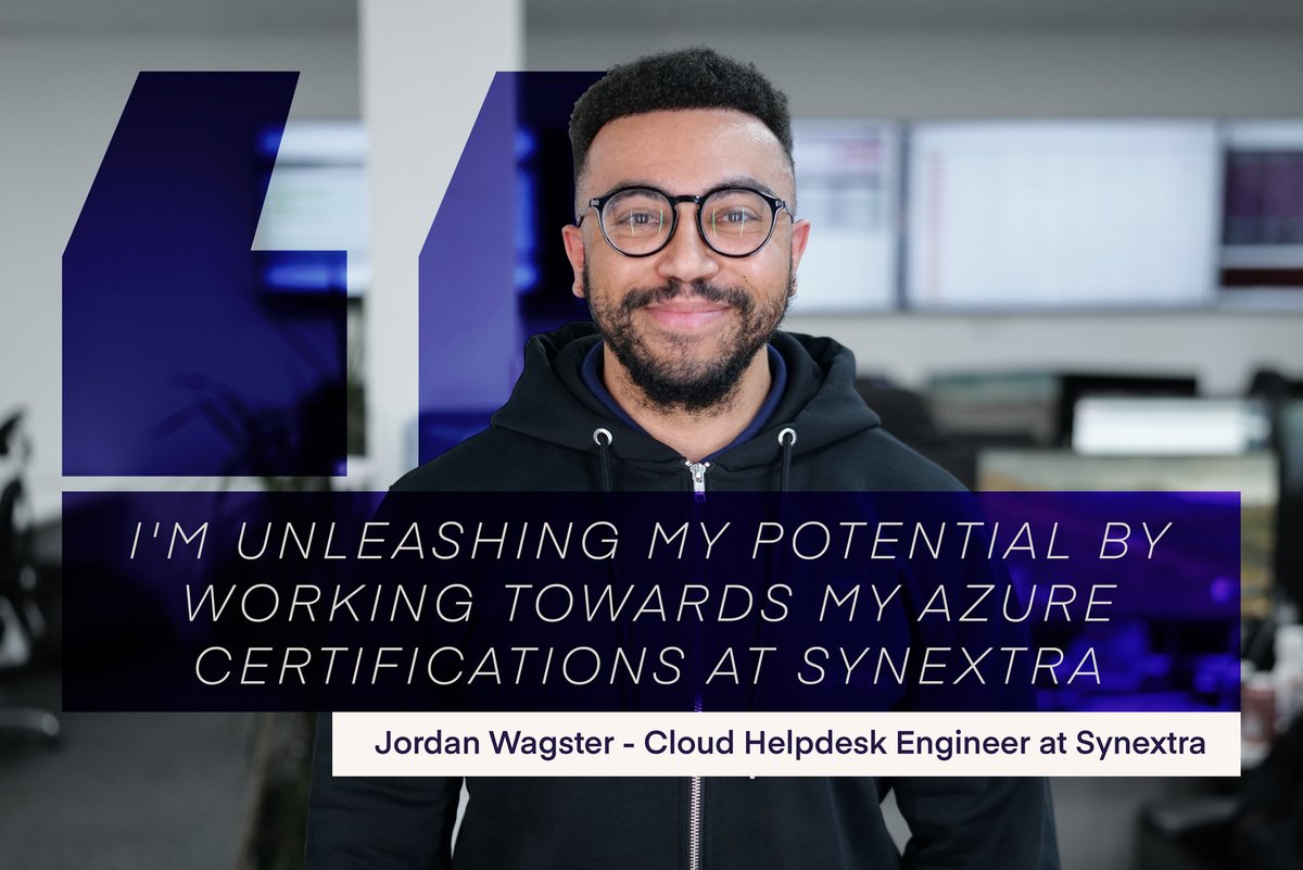 Synextra's tweet photo. We're not just your average tech company, we're also a qualification-building factory! 🎓🔧
Our tech whiz, Jordan, recently conquered the Azure AZ104 certification! 
Well done Jordan, excited to see what's next.

#Azure #AzureExams #AzureQualifications #AZ104 #AzureCertification https://t.co/y40j8oIIHZ