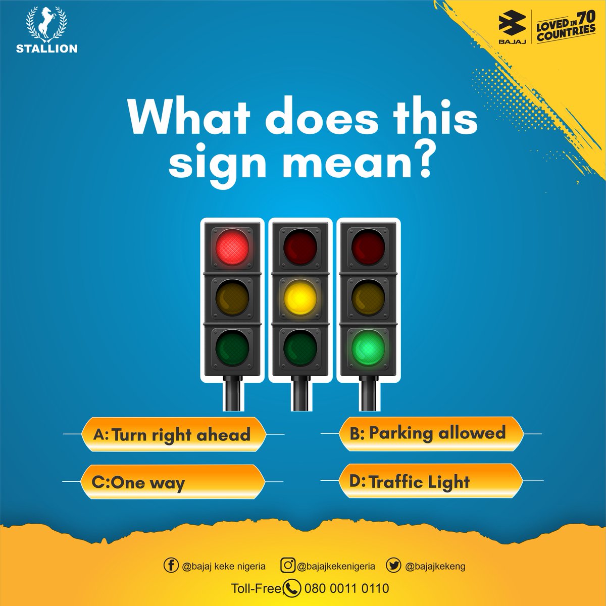 bajajkekeng's tweet photo. Share your answer below👇🏽 on how well you know the traffic signs
#StallionBajaj #BajajKekeNigeria #StallionGroup #Bajaj #lovedin70countries #Bajajroadsign https://t.co/kzy04mQrMU
