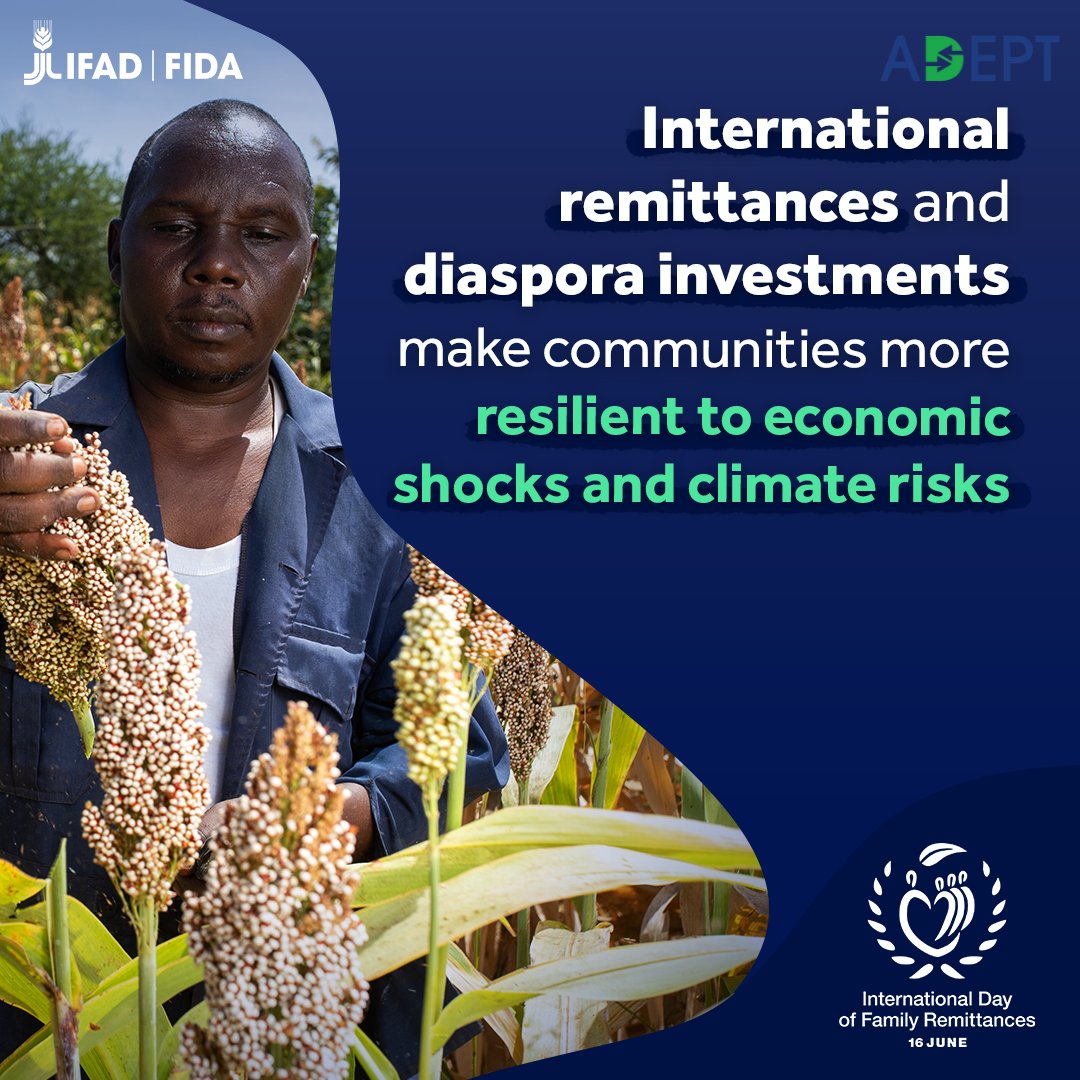 ADEPTPlatform's tweet photo. 🌍Celebrating International Remittance Day! 🌐

Today, we honor the power of remittances and diaspora investment. They bridge distances, fuel growth, and create opportunities worldwide. Let's recognize the resilience and impact of our diaspora communities. Join the conversation https://t.co/qlo2xWWpe6
