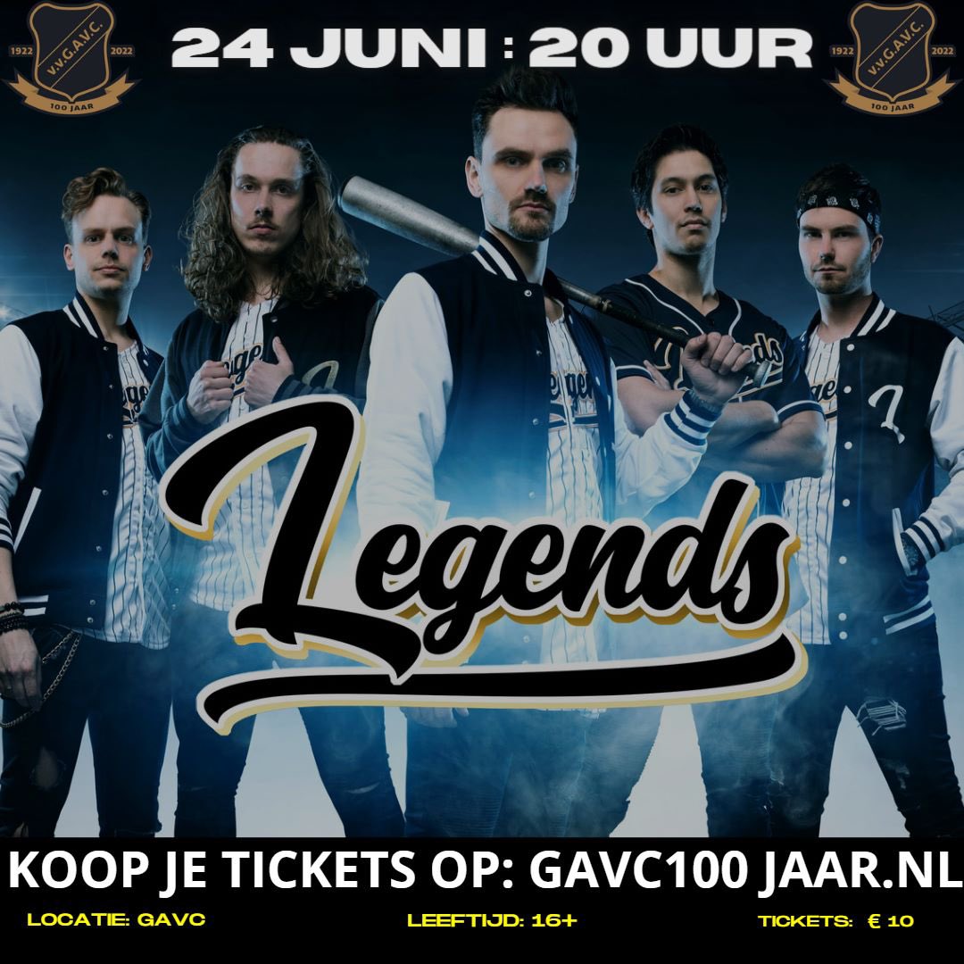 vv_GAVC's tweet image. De fantastische coverband #LEGANDS maak je mee tijdens onze jubileum feestavond op 24 juni. Verder in stage: DJ Jayden Klein. Tickets bestel je op https://gavc100jaar  #gavc @groustermerke @De_Grouster @TreemterGrou #grou #irnsum #wirdum #akkrum