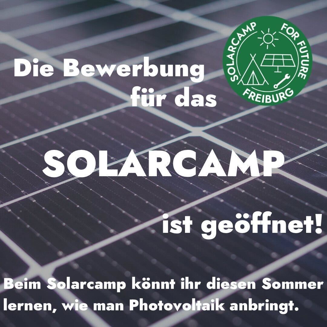 Lust auf was Neues?!
Ab sofort könnt ihr euch für das #Solarcamp bewerben! 🤩⛺
Das solarcamp-freiburg.de bietet Ende August ein zweiwöchiges Camp an, bei dem ihr die theoretischen und praktischen Grundlagen lernt, um Photovoltaik auf dem Dach und auf dem Balkon anzubringen!…