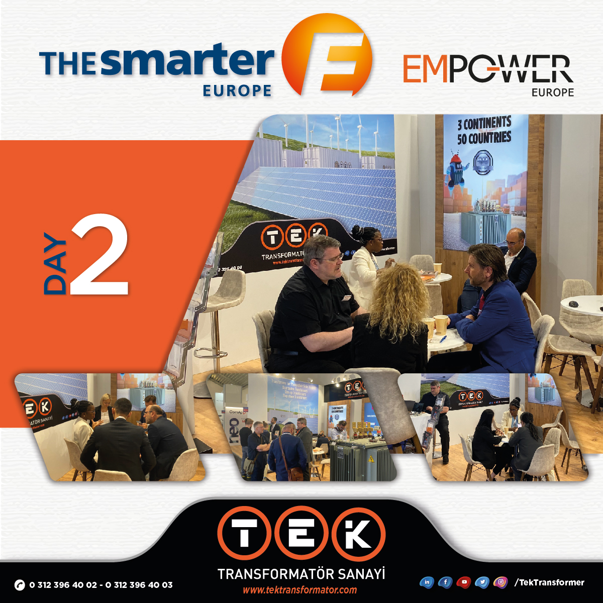 The Smarter E Europe / Munich-Germany
DAY 2
We are in Hall B5 Booth 510
#thesmartereeurope #empowereurope #intersolar #tektransformatör #tektransformator #tektransformer #transformer #transformatör #transformator #energy #electric