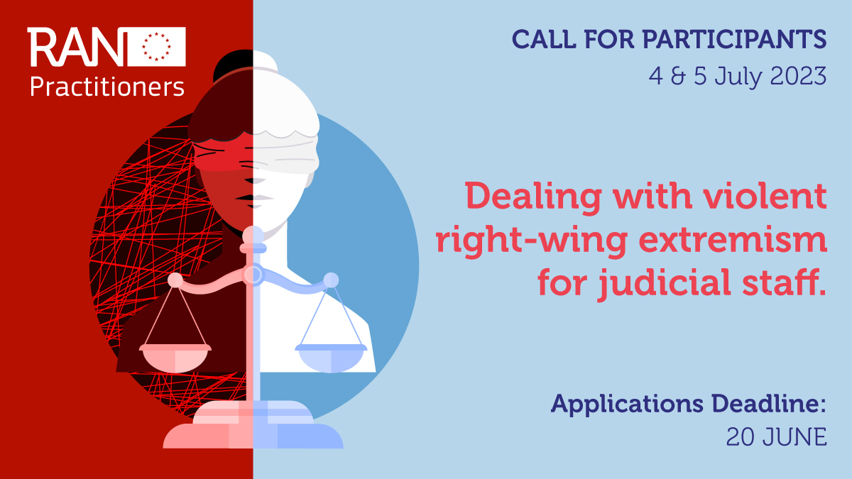 EUPreventionHub's tweet photo. 📢Call for participants
🗓️4 &amp; 5 July
📍Podgorica, Montenegro

Are you a member of judicial staff working with #VRWE cases?
Upgrade your knowledge, understanding &amp; responses at this upcoming #RAN in the Western Balkans training.

📝Apply here by 20 June👉 https://t.co/XaGlVpS3qv https://t.co/Szmrlxsv68