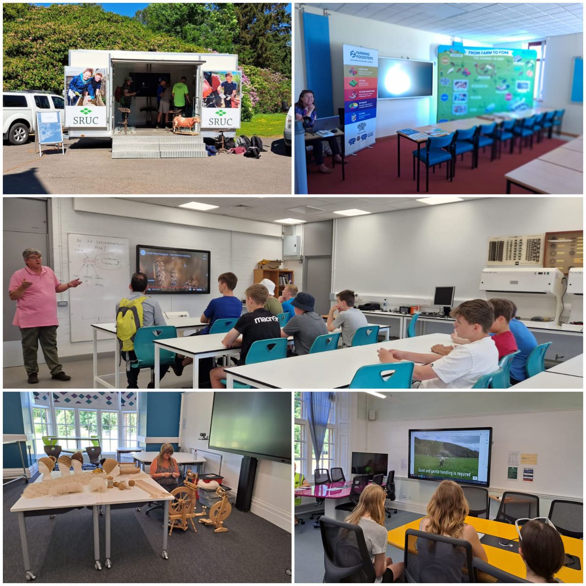 LantraScotland's tweet photo. Glorious day for our Be A Farmer event at @SRUC Barony yesterday. Great team working between organisatons @qmscotland @NFUStweets @TarffValley @RHETdumgal @BordersMR @QMUniversity @unitedauctions @SmartSTEMs @millburnalpacas @AviagenTweets @BrownsFoodGroup https://t.co/s1LPE1RTph