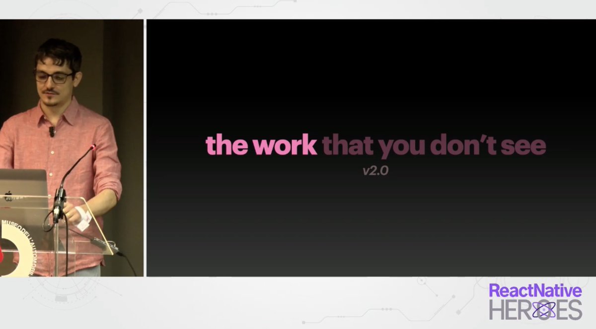 ReactHeroes's tweet photo. Let's start with the talk by Lorenzo Sciandra, Senior Software Engineer at Microsoft, entitled "The work that you don't see" @Kelset #reactnativeheroes2023 #reactnative #turin #mobile https://t.co/YO3XzI8myF