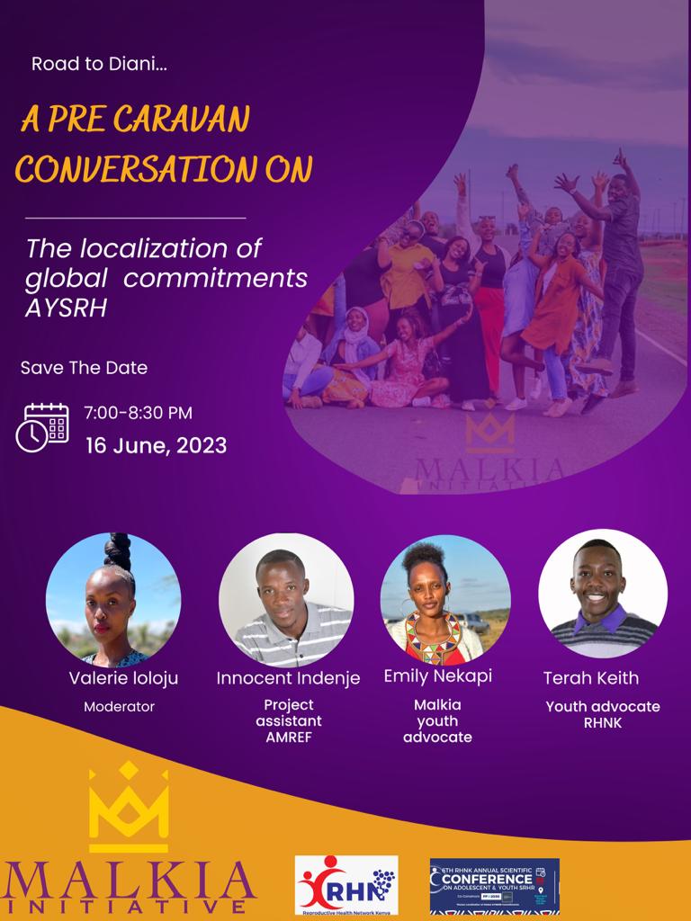 This year's #RHNKConference2023 under the theme 'Localisation of Global AYSRHR  Committments' is set to kick by recognising youth participation in implementation of the commitments. Join me as we hold the Pre-Youth Caravan Conversation and share insights. 

#SRHR4All
@rhnkorg