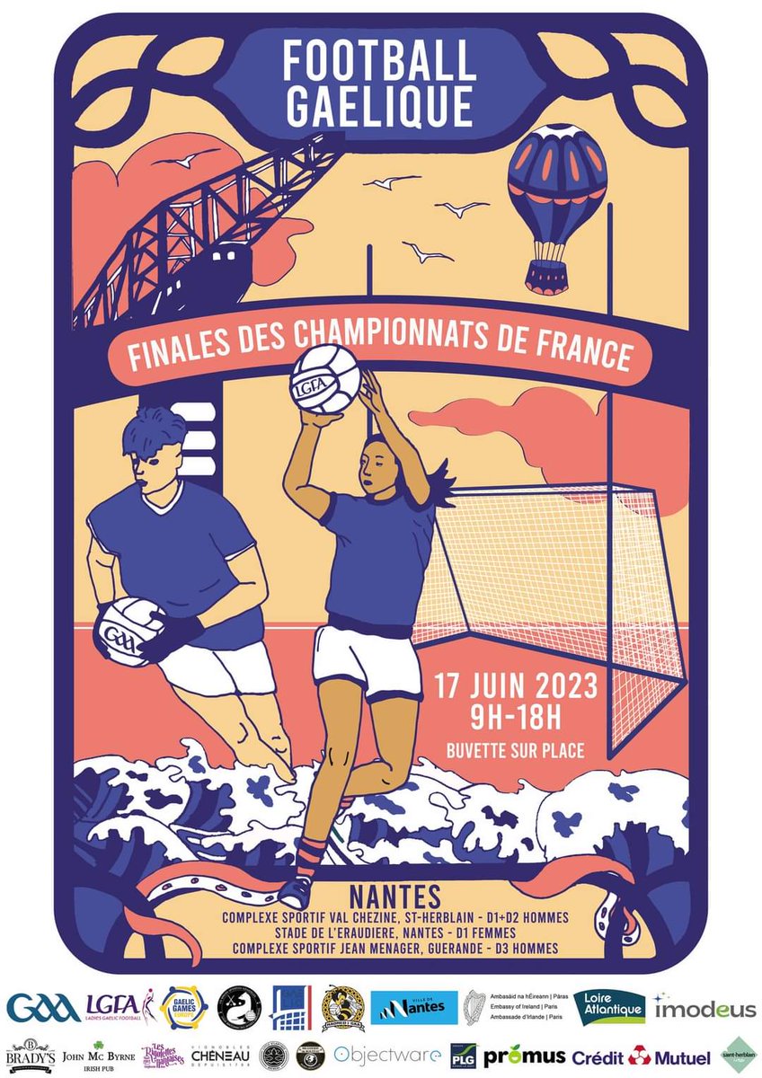 Nous avons hâte d'assister à la finale française de football gaélique <a href="/NantesGAA/">Nantes Foot Gaélique</a> ce week-end !

Tout savoir sur @bleuloireocean : bit.ly/3PgKVdR