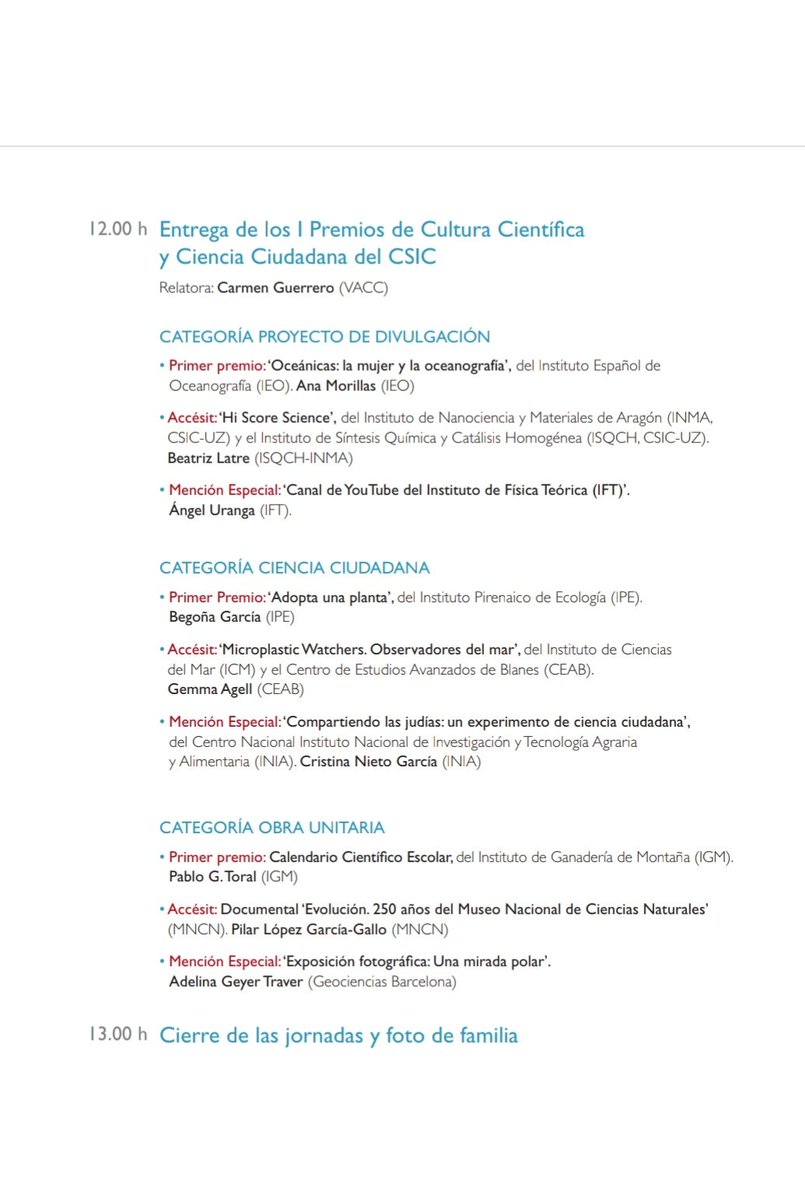 ¿Nos echáis una mano para llegar a 5️⃣0️⃣0️⃣0️⃣ seguidores? 
Nos falta poquito 🤏 y sería una gran noticia hoy que hemos venido a recoger el I #PremiosCSIC como Obra Unitaria 🏆☺️