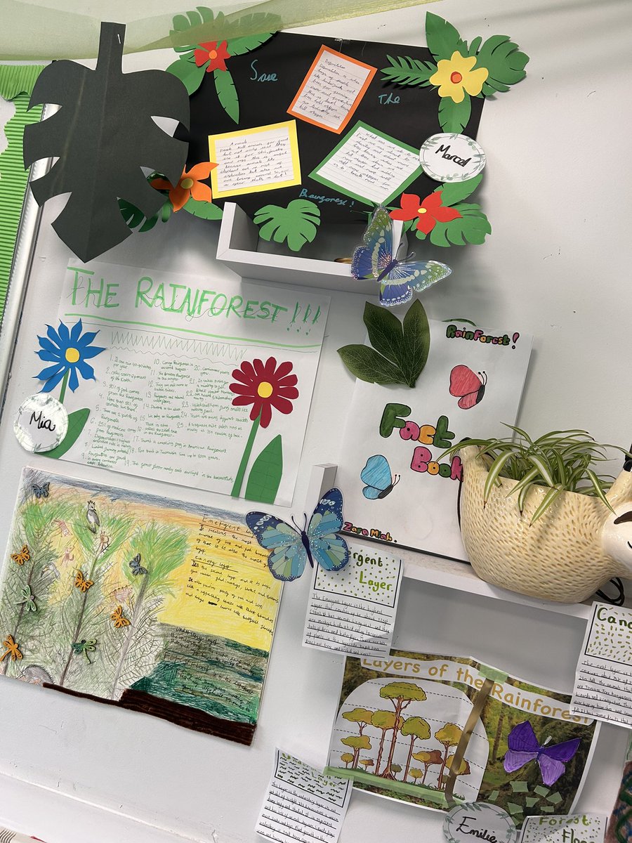 Take a look at some of our wonderful take home tasks from Vela. How creative and informative they are! 🐅🦋🌳🌺 #welcometothejungle #TheExplorer #TheAmazonrainforest #creativelearning #homelearning