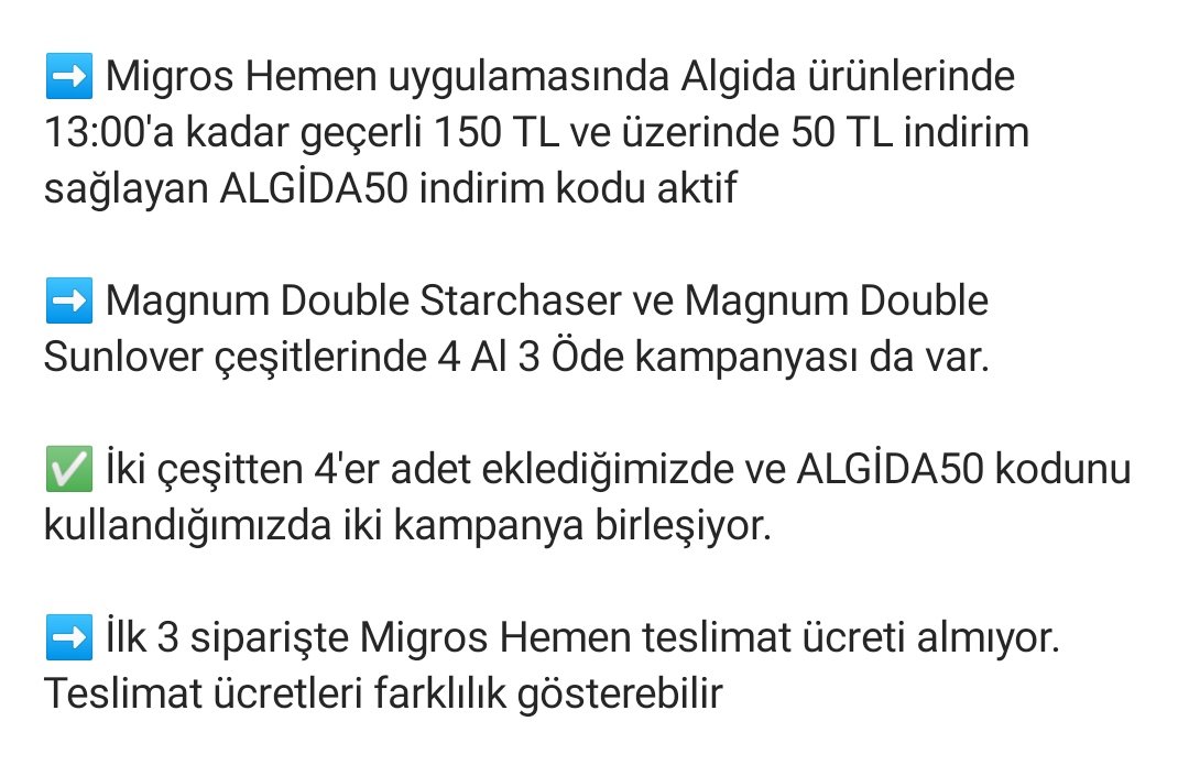 Migros'ta yine dondurma stoklamalık kampanya geldiii