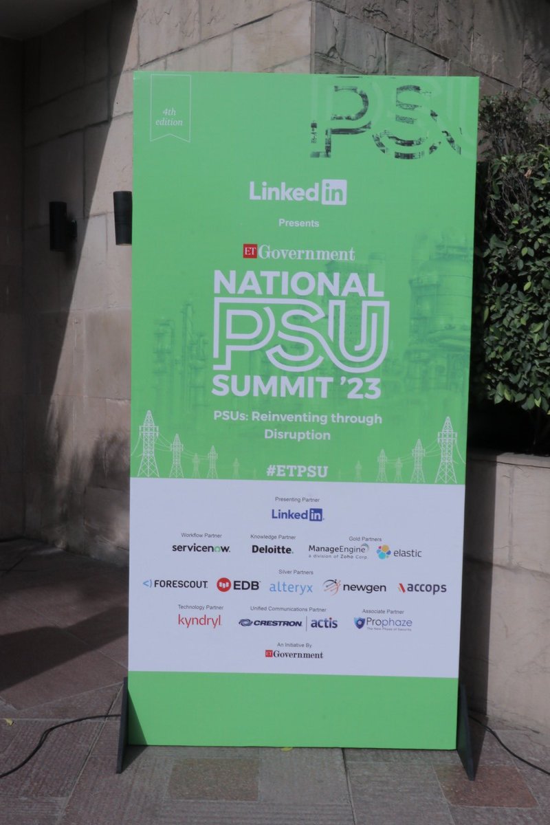 CMD_MIDHANI's tweet photo. Very happy to participate in National PSU Summit 23 and got opportunity to expressed my view on Indigenisation and export of defence. Growth of Indian defence industry has been phenomenal in recent time. https://t.co/pXFTQQzmID