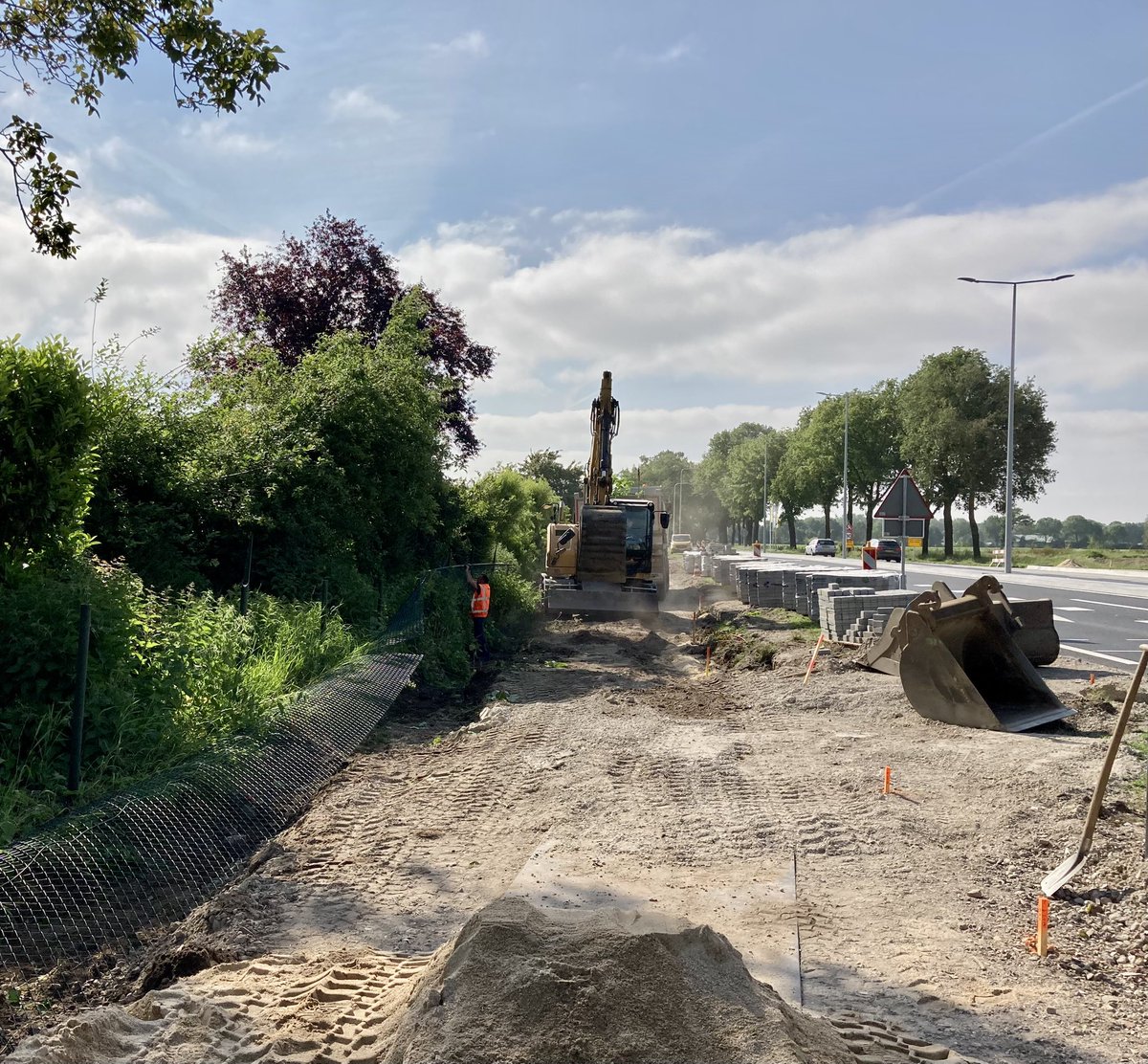 Harry_Herrie's tweet photo. Eindelijk is de #japanseduizendknoop aangepakt langs de #N271 bij #Milsbeek. Helaas zal het probleem snel weet groter worden want alleen wat afgraven is niet afdoende en ik zie ook nog restanten staan. @GemeenteGennep @limburg https://t.co/XUHlyGviRq