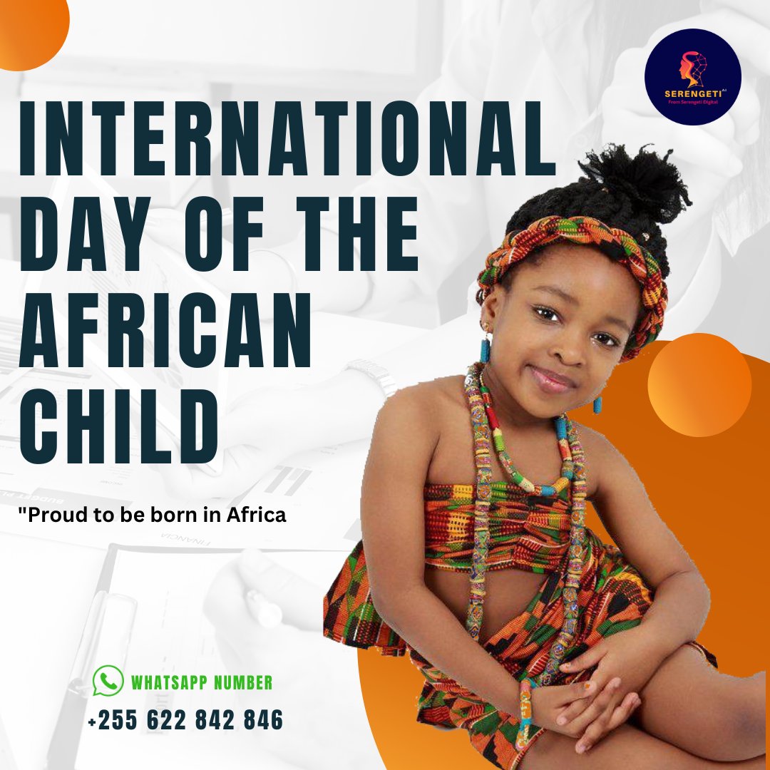 Happy International Day of the African Child! 🌍✨ Let's empower young minds and embrace their dreams. 🙌🏾✊🏿 #AfricanChildDay #SerengetiAI 🦁✨