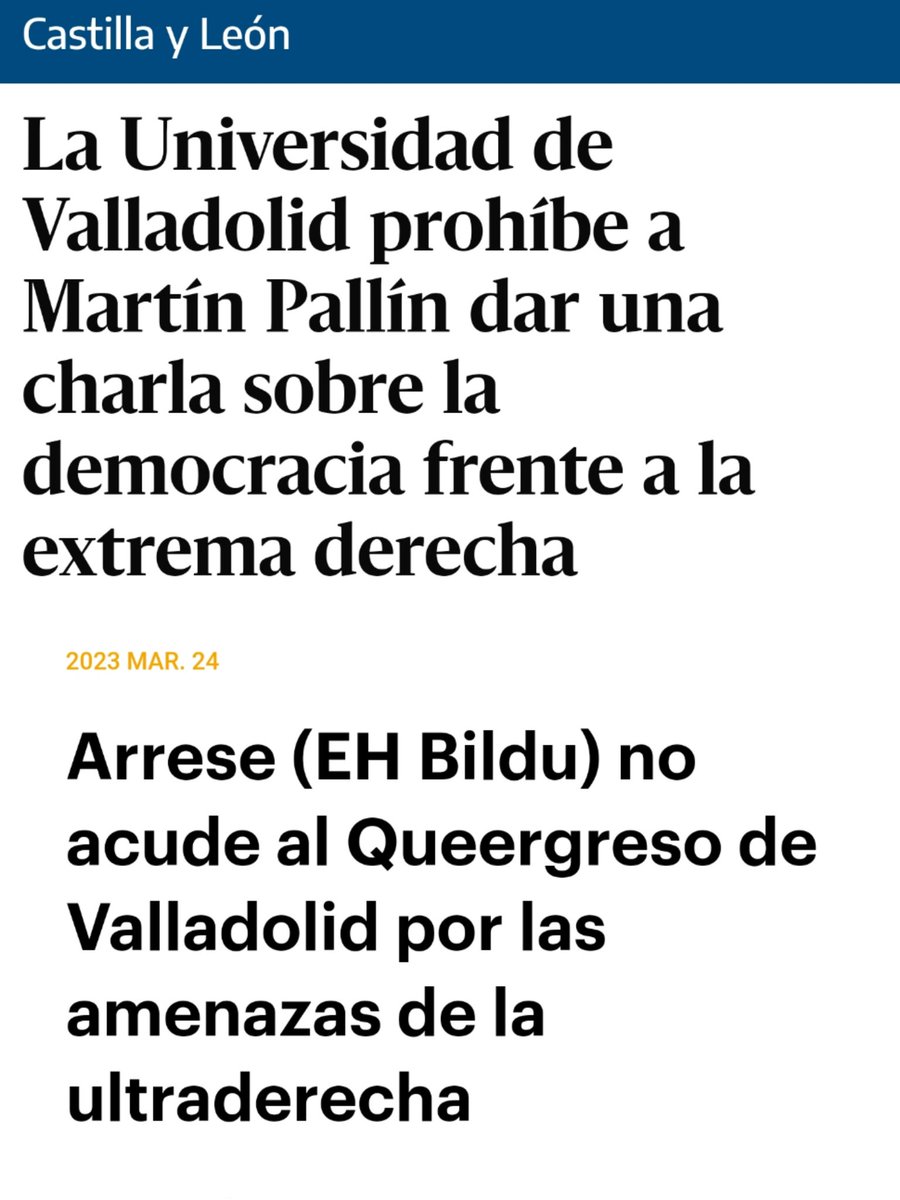 EdupUva's tweet photo. Lo que no tiene cabida en la Universidad de Valladolid vs. lo que sí tiene cabida en la Universidad de Valladolid https://t.co/9izgEKmhQN