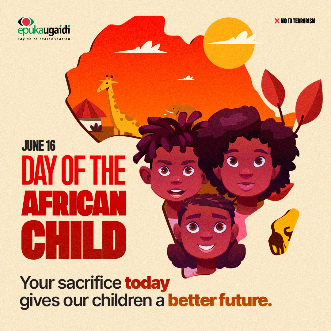 EpukaUgaidi's tweet photo. As we mark the #InternationalDayoftheAfricanChild, we are urged to protect The Rights of the Child in the Digital Environment to save them from exploitation, abuse, radicalization and other vices.@WatotoWatchNet @LindaWatotoK @EduMinKenya 
#SayNoToTerrorism